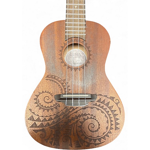 Used Luna Concert Tattoo Mahogany Ukulele