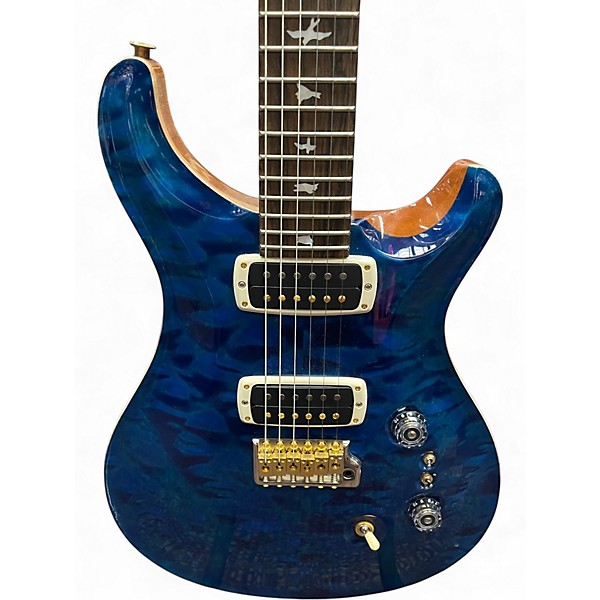 Used PRS Wood Library Custom 24 10 Top Blue Burst Solid Body Electric Guitar