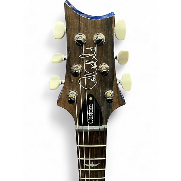 Used PRS Wood Library Custom 24 10 Top Blue Burst Solid Body Electric Guitar