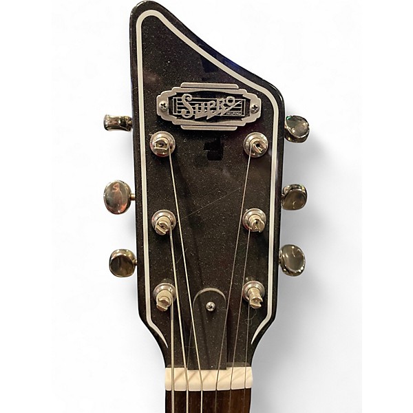 Used Supro Island series Jamesport White Solid Body Electric Guitar