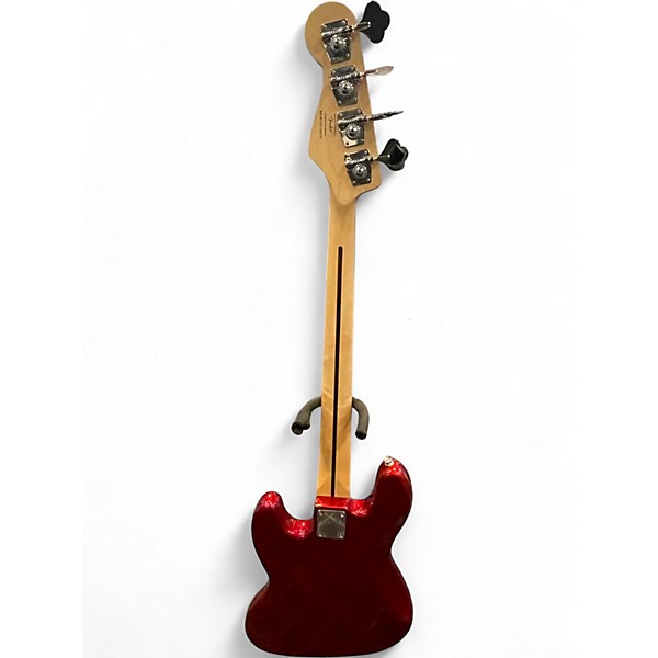 Used Squier Standard Jazz Bass Candy Apple Red Electric Bass Guitar