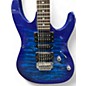 Used Ibanez GRX70QA Transparent Blue Burst Solid Body Electric Guitar