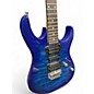 Used Ibanez GRX70QA Transparent Blue Burst Solid Body Electric Guitar