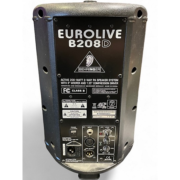 Used Behringer EUROLIVE B208 Powered Speaker