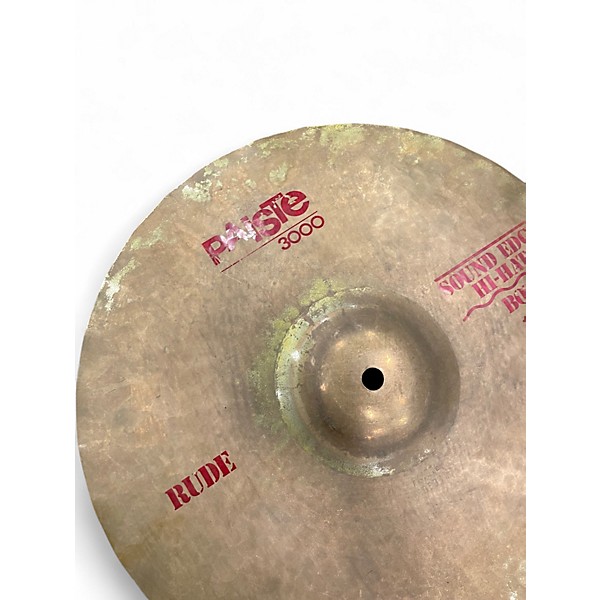 Used Paiste 14in 3000 Rude 14in Hi Hat Bottom Cymbal