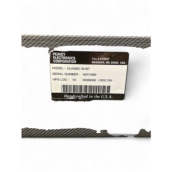 Used Peavey Classic 30 112 30W 1x12 Tube Tube Guitar Combo Amp