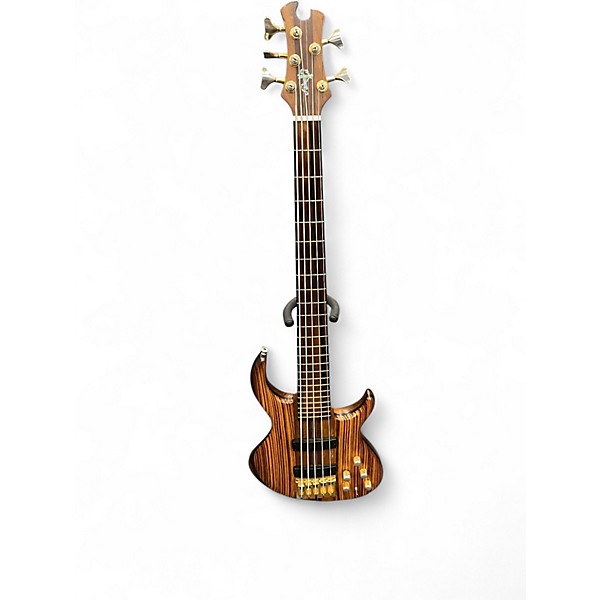 Used Tobias Zebrawood 5 Natural Electric Bass Guitar