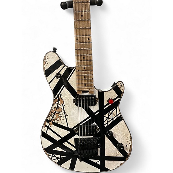 Used EVH Custom shop black and white stripe Solid Body Electric Guitar