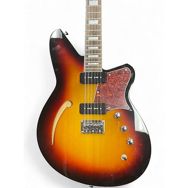Used Reverend Airwave 12 String 2 Tone Sunburst Hollow Body Electric Guitar