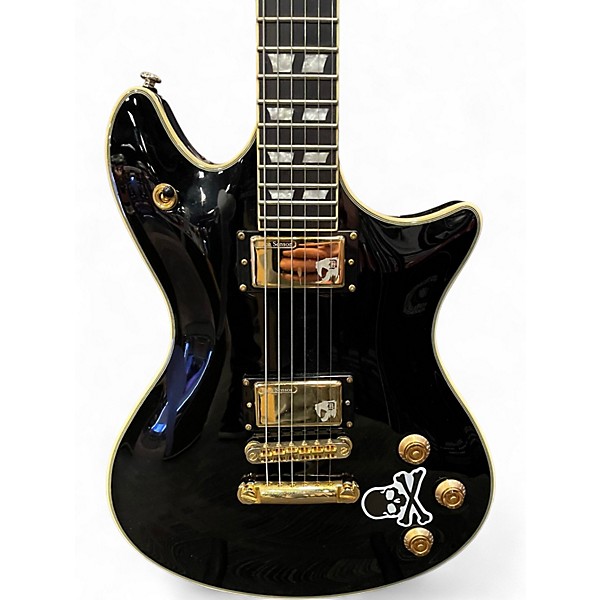 Used Schecter Guitar Research Tempest Custom Black Solid Body Electric Guitar
