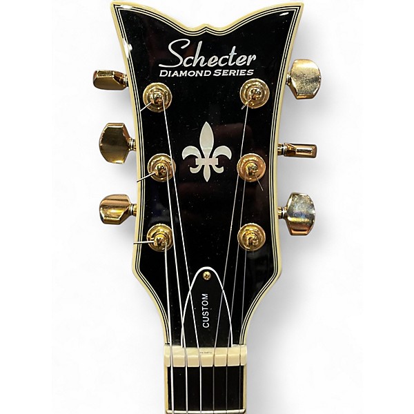 Used Schecter Guitar Research Tempest Custom Black Solid Body Electric Guitar