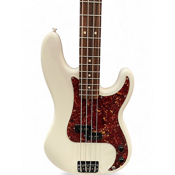 Used 2019 Fender Player Precision Bass Polar White Electric Bass Guitar