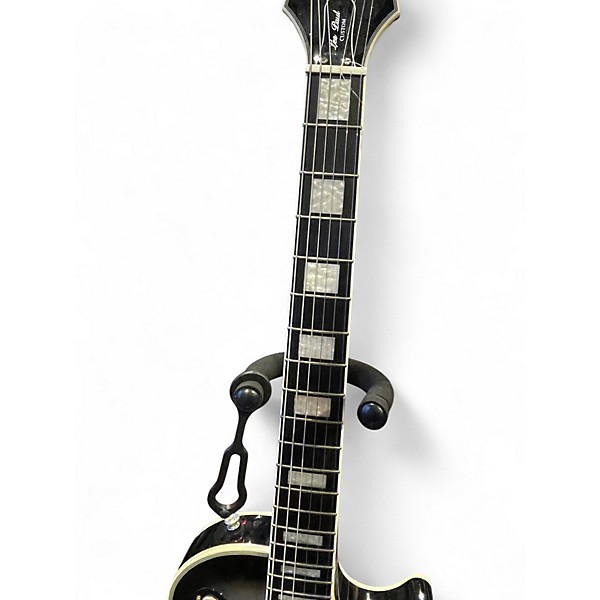 Used Epiphone Les Paul Custom Black and Silver Solid Body Electric Guitar