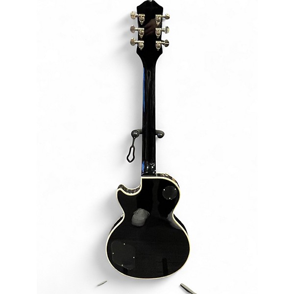 Used Epiphone Les Paul Custom Black and Silver Solid Body Electric Guitar