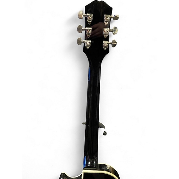 Used Epiphone Les Paul Custom Black and Silver Solid Body Electric Guitar