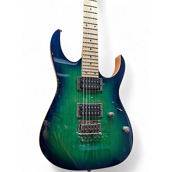 Used Ibanez RG421AHM Emerald Green Solid Body Electric Guitar