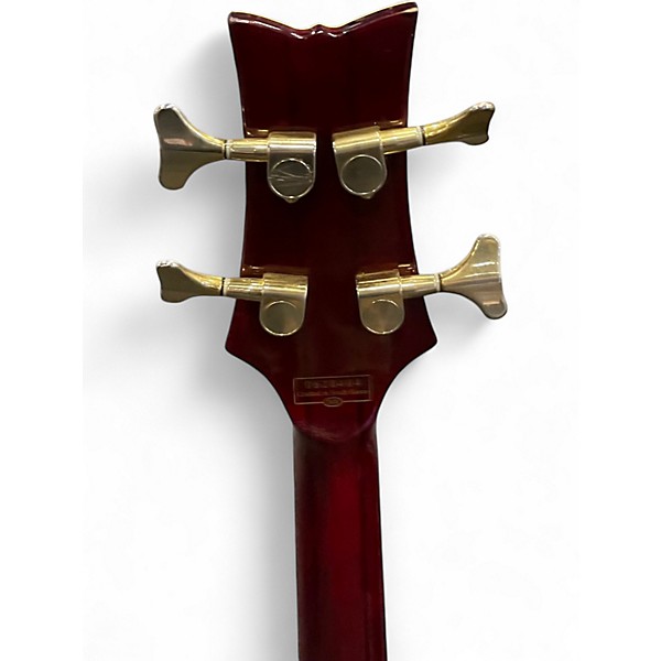 Used Schecter Guitar Research Stiletto Deluxe 4 String Wine Red Electric Bass Guitar