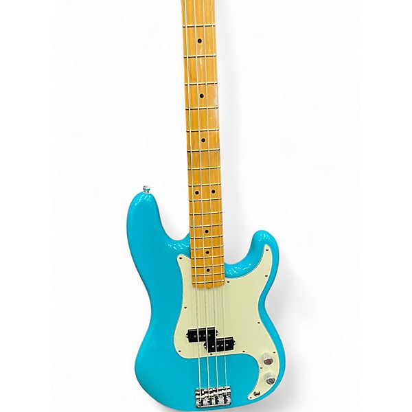 Used Fender American Professional II Precision Bass MIAMI BLUE Electric Bass Guitar