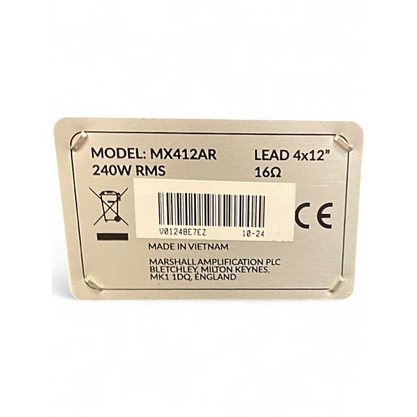 Used Marshall MX412AR 412 CAB Guitar Cabinet