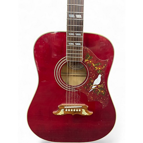Used Epiphone Dove Dakota Red Acoustic Guitar