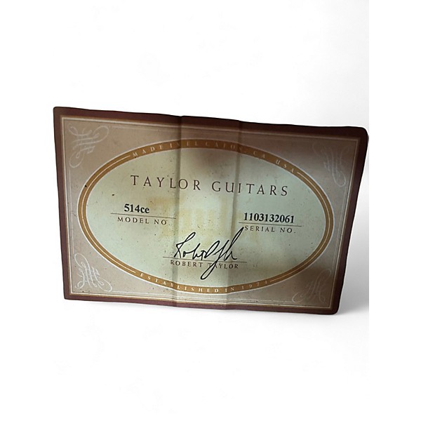 Used Taylor 514CE 2 Tone Sunburst Acoustic Electric Guitar