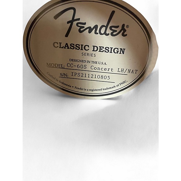 Used Fender CC60S Antique Natural Acoustic Guitar