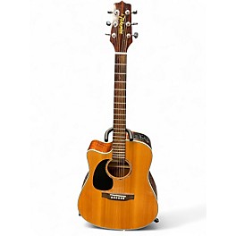 Used Takamine EG530SC Left Handed Natural Acoustic Electric Guitar