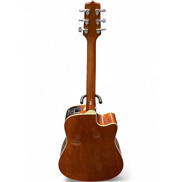 Used Takamine EG530SC Left Handed Natural Acoustic Electric Guitar