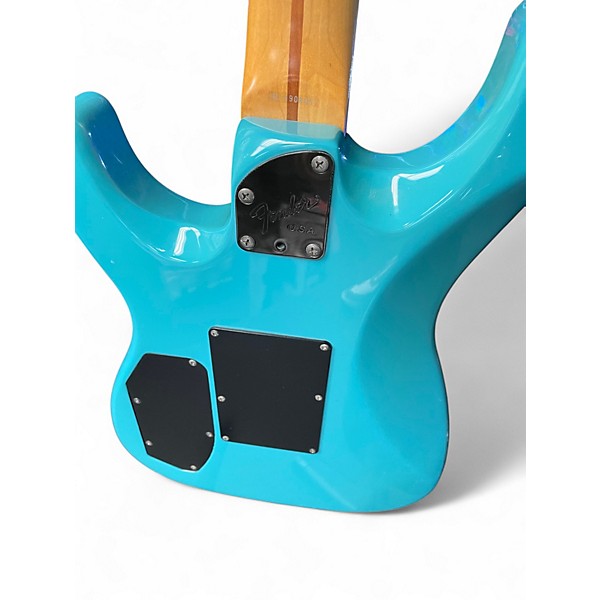 Vintage 1980s Fender STRAT Blue Solid Body Electric Guitar