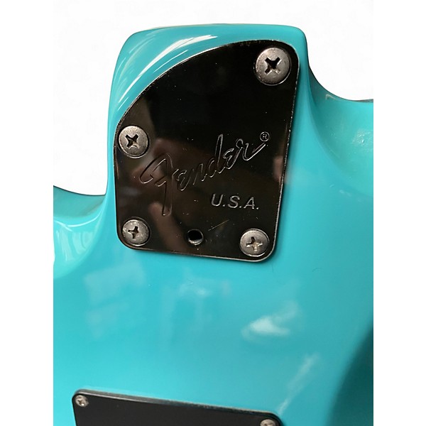 Vintage 1980s Fender STRAT Blue Solid Body Electric Guitar