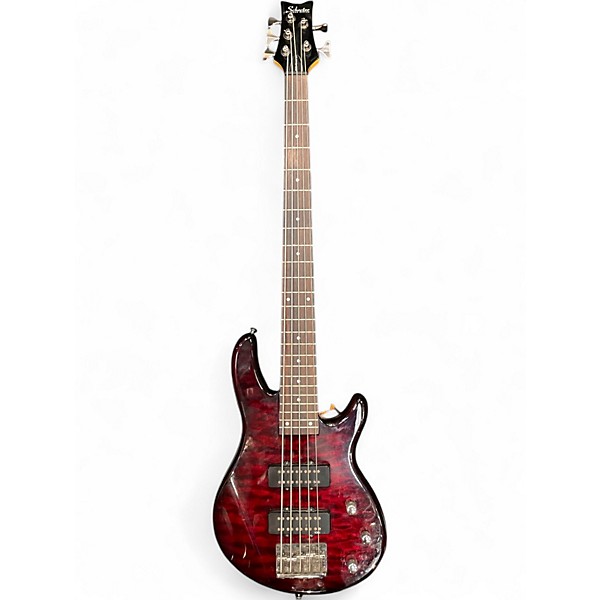 Used Schecter Guitar Research Raiden Special 5 String Black Cherry Electric Bass Guitar