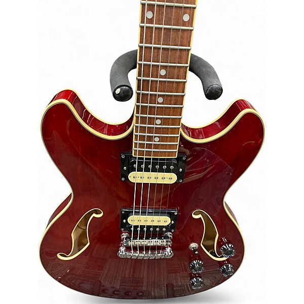 Used Ibanez AS73 Artcore Burgundy Flame Hollow Body Electric Guitar