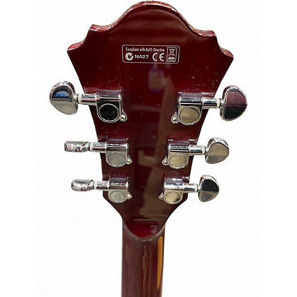 Used Ibanez AS73 Artcore Burgundy Flame Hollow Body Electric Guitar