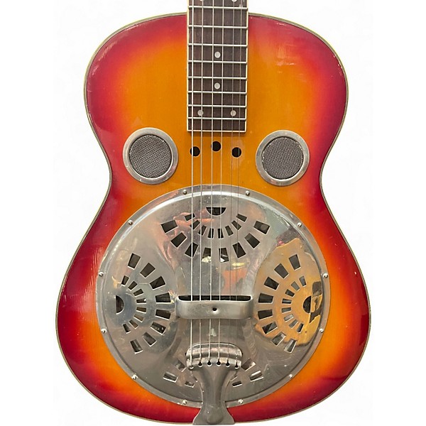Used Regal Square Neck Resonator 2 Color Sunburst Acoustic Guitar