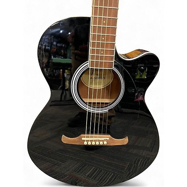 Used Fender FA135CE Concert Black Acoustic Electric Guitar