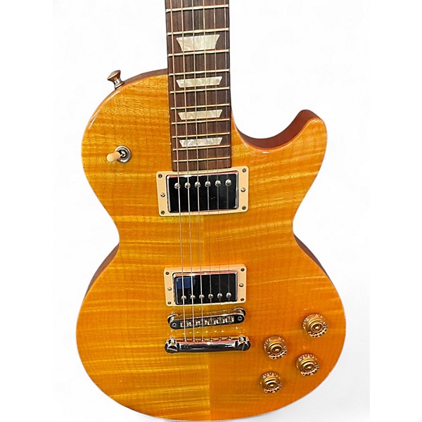 Used Gibson Les Paul Studio Plus Amber Solid Body Electric Guitar