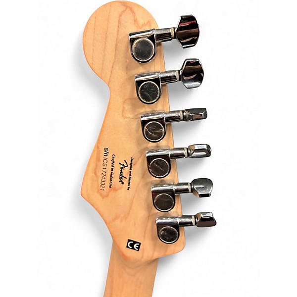 Used Squier Deluxe Stratocaster Daphne Blue Solid Body Electric Guitar