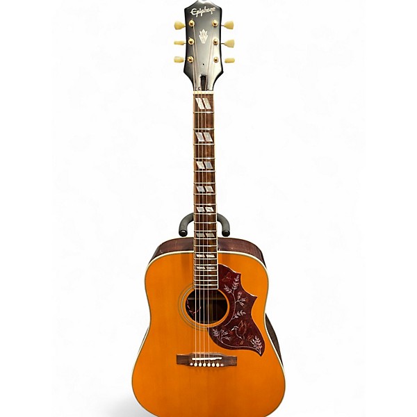 Used Epiphone Inspired by Gibson Hummingbird Antique Natural Acoustic Electric Guitar