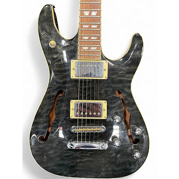 Used Schecter Guitar Research C1 E/A Trans Black Hollow Body Electric Guitar