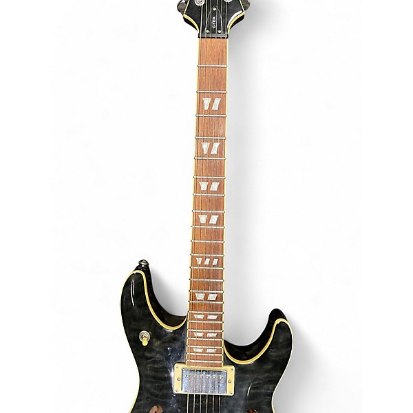 Used Schecter Guitar Research C1 E/A Trans Black Hollow Body Electric Guitar