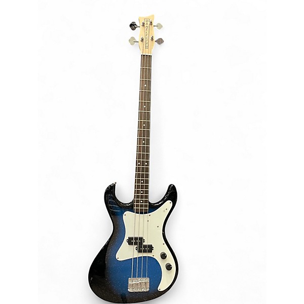 Used Danelectro Danoblaster Blue to Black Fade Electric Bass Guitar