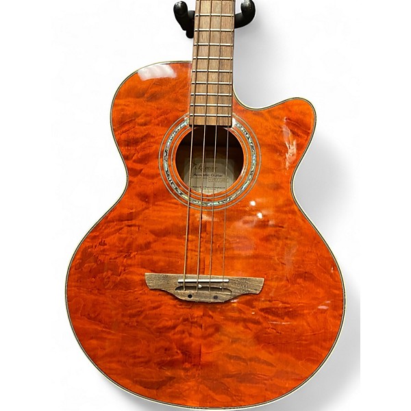 Used Takamine G-series Bass Trans Orange Acoustic Bass Guitar