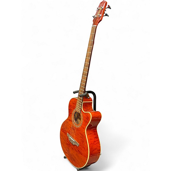 Used Takamine G-series Bass Trans Orange Acoustic Bass Guitar