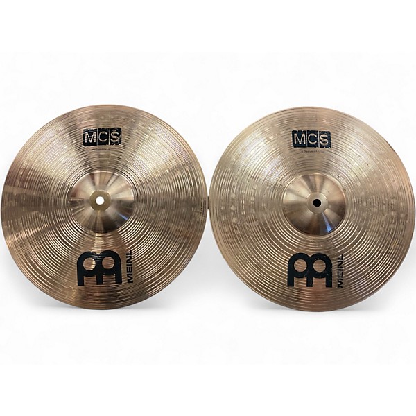 Used MEINL 14in MCS Medium HiHat Pair Cymbal