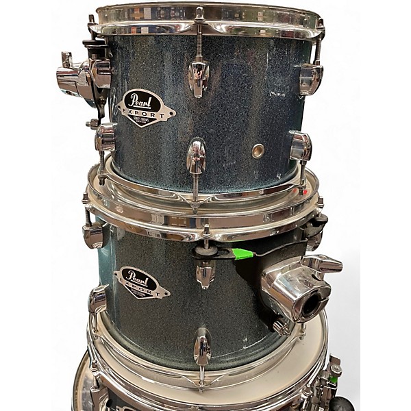 Used Pearl 5 Piece Export Blue Sparkle Drum Kit