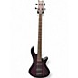 Used Schecter Guitar Research Stiletto Studio 4 String Fretless Trans Purple Electric Bass Guitar thumbnail
