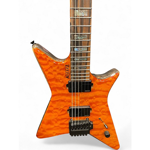 Used Kiesel Type X Trans Orange Solid Body Electric Guitar