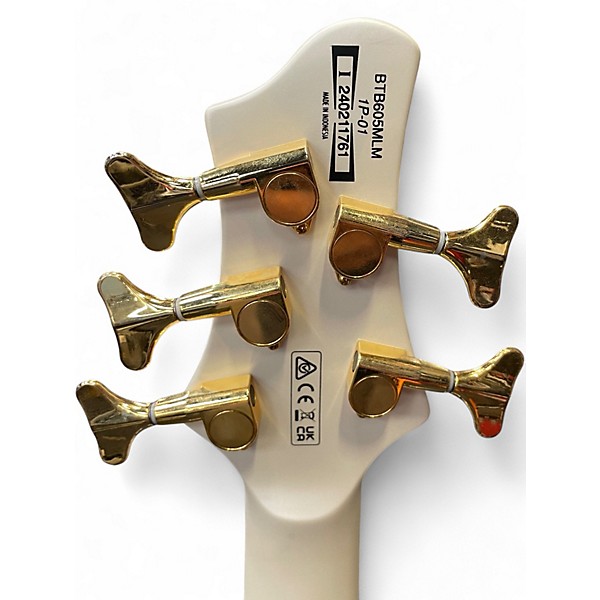 Used Ibanez BTB605MLM Alpine White Electric Bass Guitar