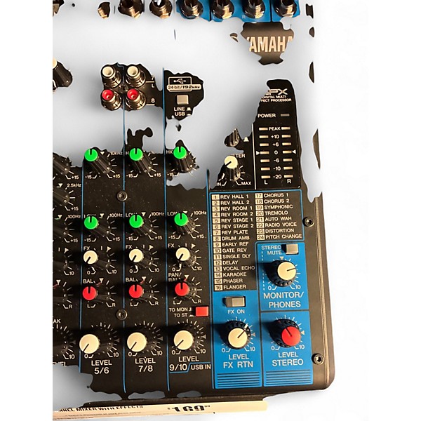 Used Yamaha MG10XU 10 Channel Mixer with Effects Unpowered Mixer