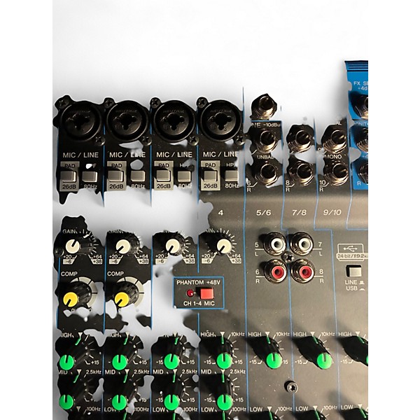 Used Yamaha MG10XU 10 Channel Mixer with Effects Unpowered Mixer